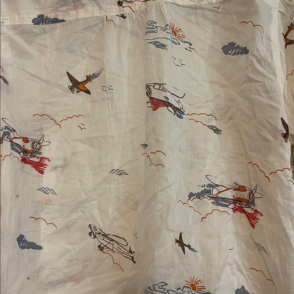 Scotch & Soda Cream Tie-Front Blouse with Red & Blue Print - Picture 7 of 7